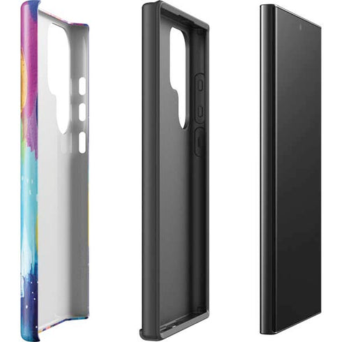 Pink Sparkle Brush Stroke by Etta Vee Galaxy S25 Ultra Impact Case